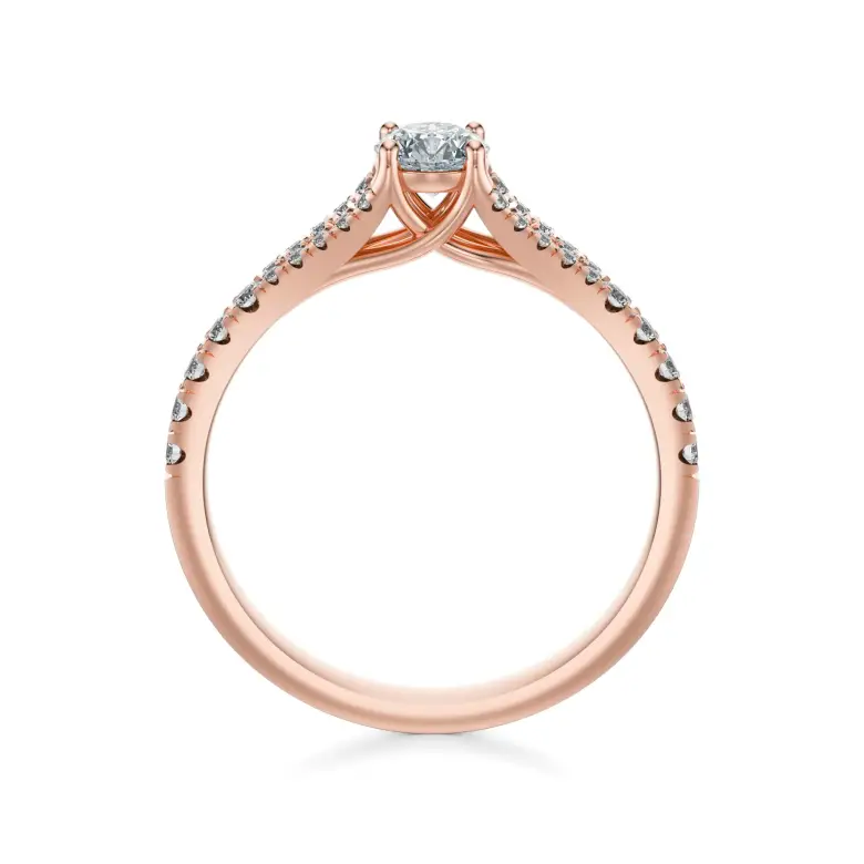 Pierścionek z różowego złota z diamentami AJPZ_128